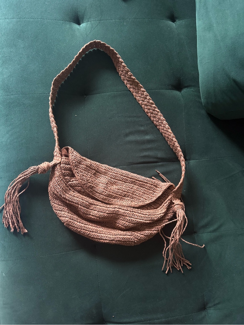 ARKET Woven Crossbody Shoulder Bag in Brown